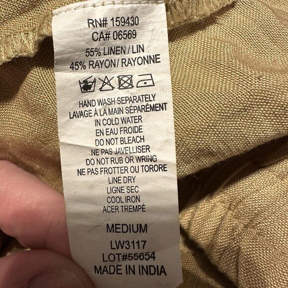 Elan women’s Drawstring Linen Shorts M Beach Beachy Lightweight - Picture 5 of 6